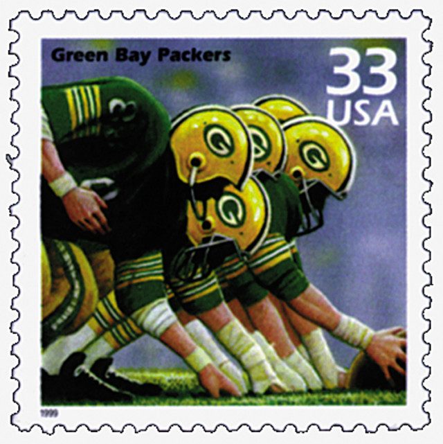 #3188d - 1999 33c Celebrate the Century,1960s: Green Bay Packers