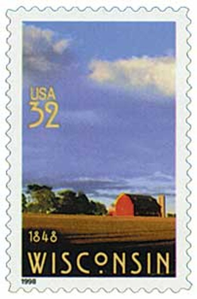 #3206 - 1998 32c Wisconsin