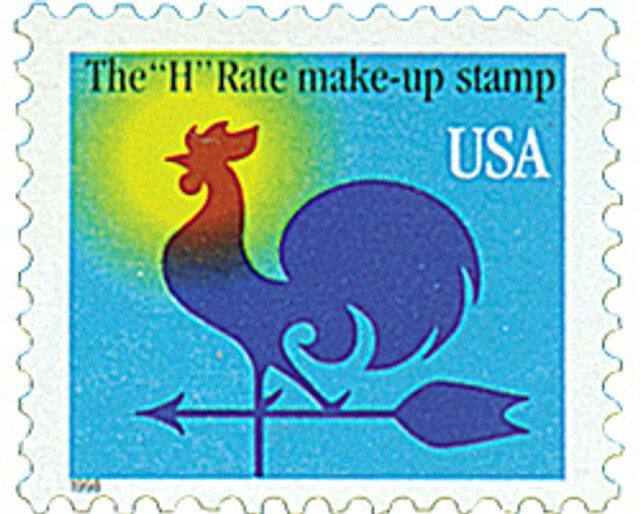 1998 1¢ Weather Vane, white USA