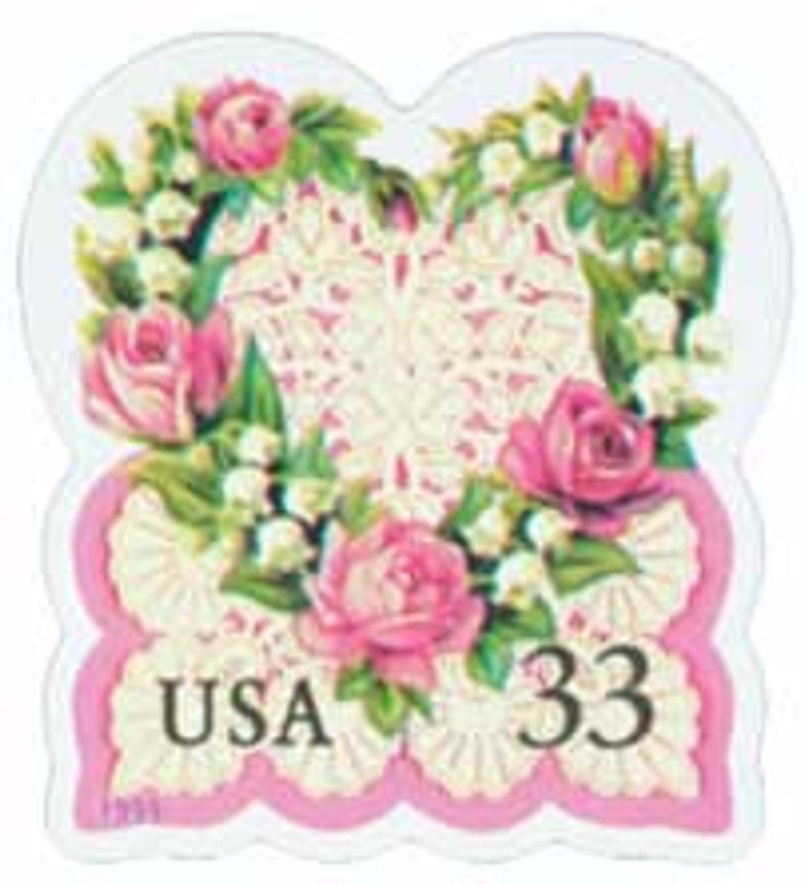 1999 33¢ Love Series: Victorian Flower Heart and Lace
