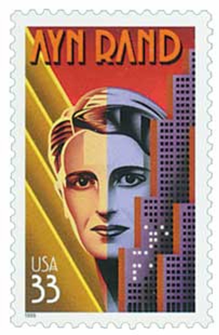 # 3308 - 1999 33c Literary Arts: Ayn Rand