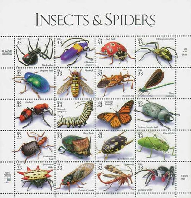 #3351 - 1999 33c Insects and Spiders