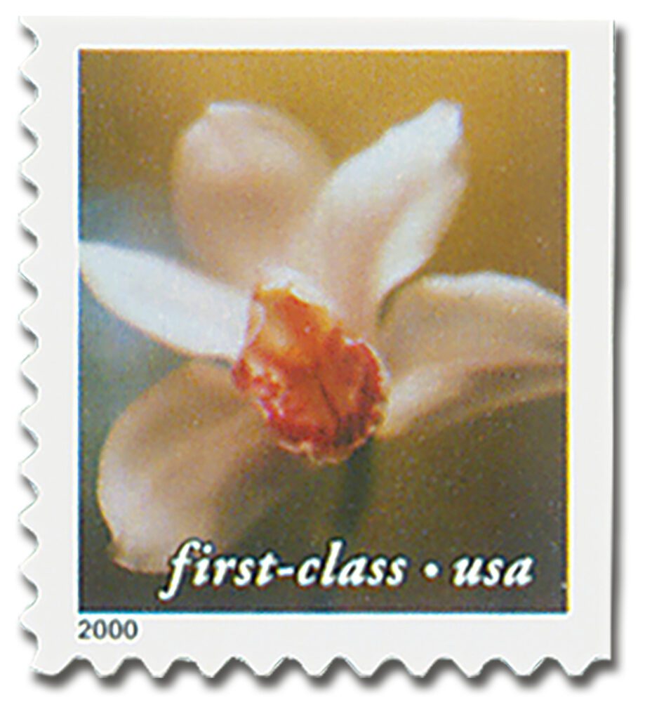 #3455
2000 34c Flowers: Cymbidium Orchid, 10.5 x 10.75 perf, booklet single