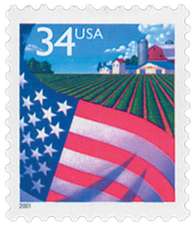 #3469
2001 34c Flag Over Farm