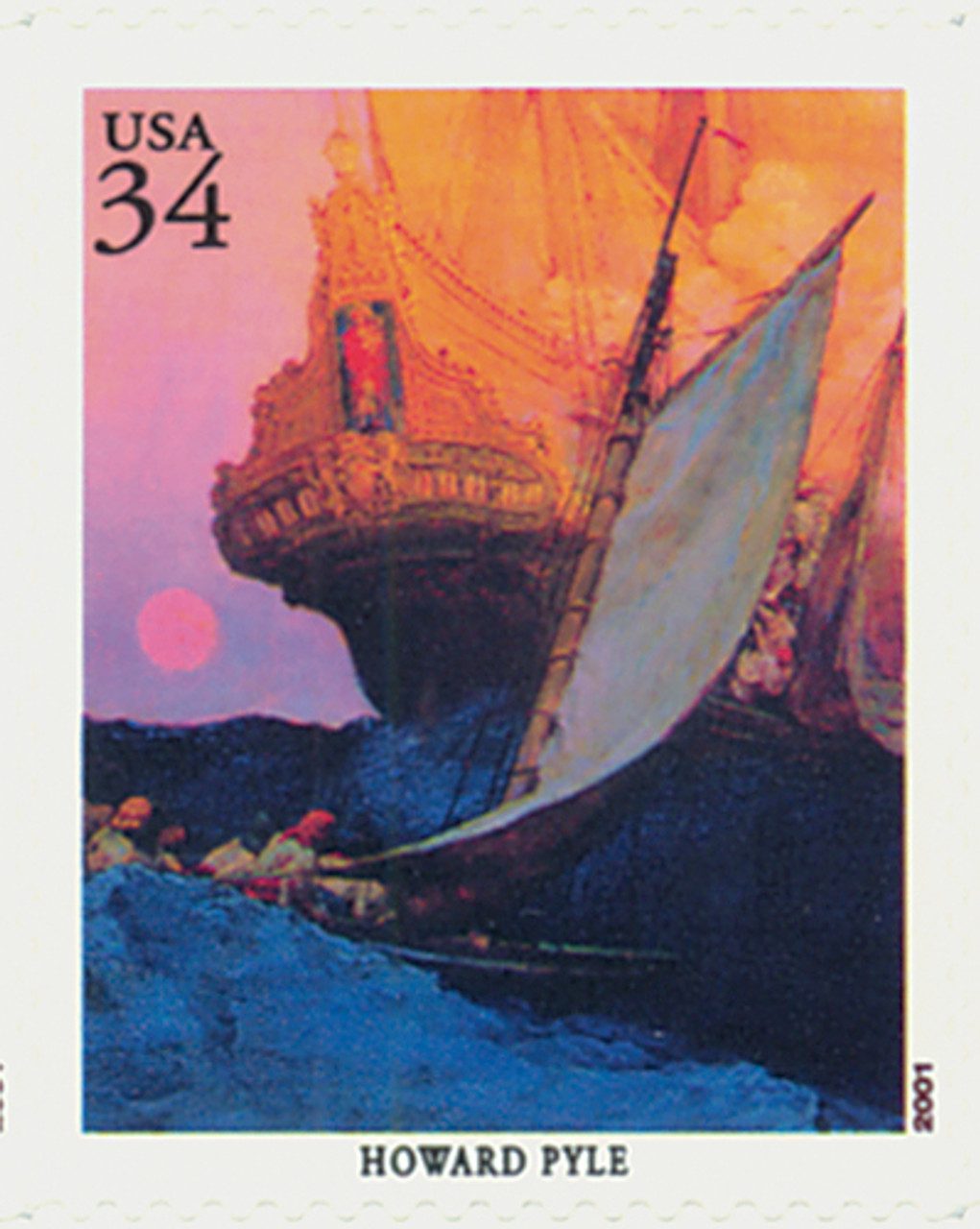 # 3502h - 2001 34c American Illustrator Howard Pyle