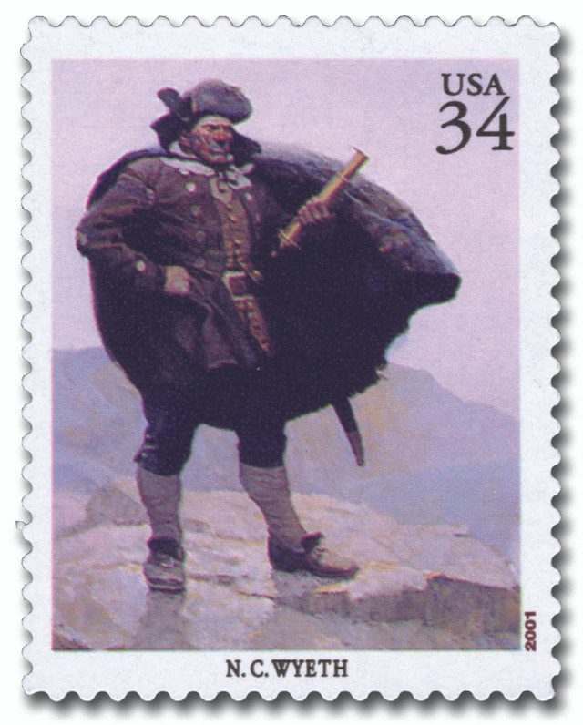 #3502r - 2004 34c American Illustrator N. C. Wyeth
