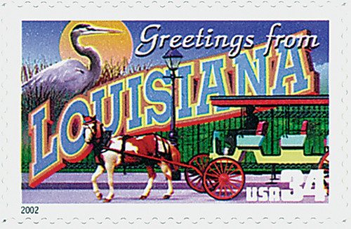 #3578 - 2002 34c Greetings From America: Louisiana