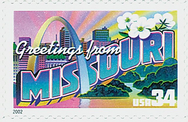 #3585 - 2002 34c Greetings From America: Missouri