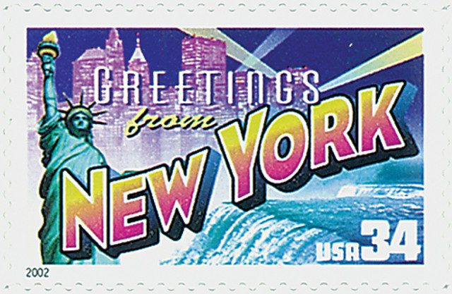 #3592 - 2002 34c Greetings From America: New York