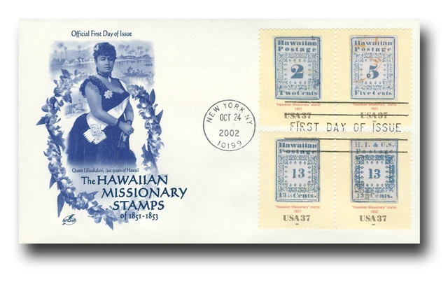 #3694a-d
2002 37c Hawaiian Missionaries, First Day Cover