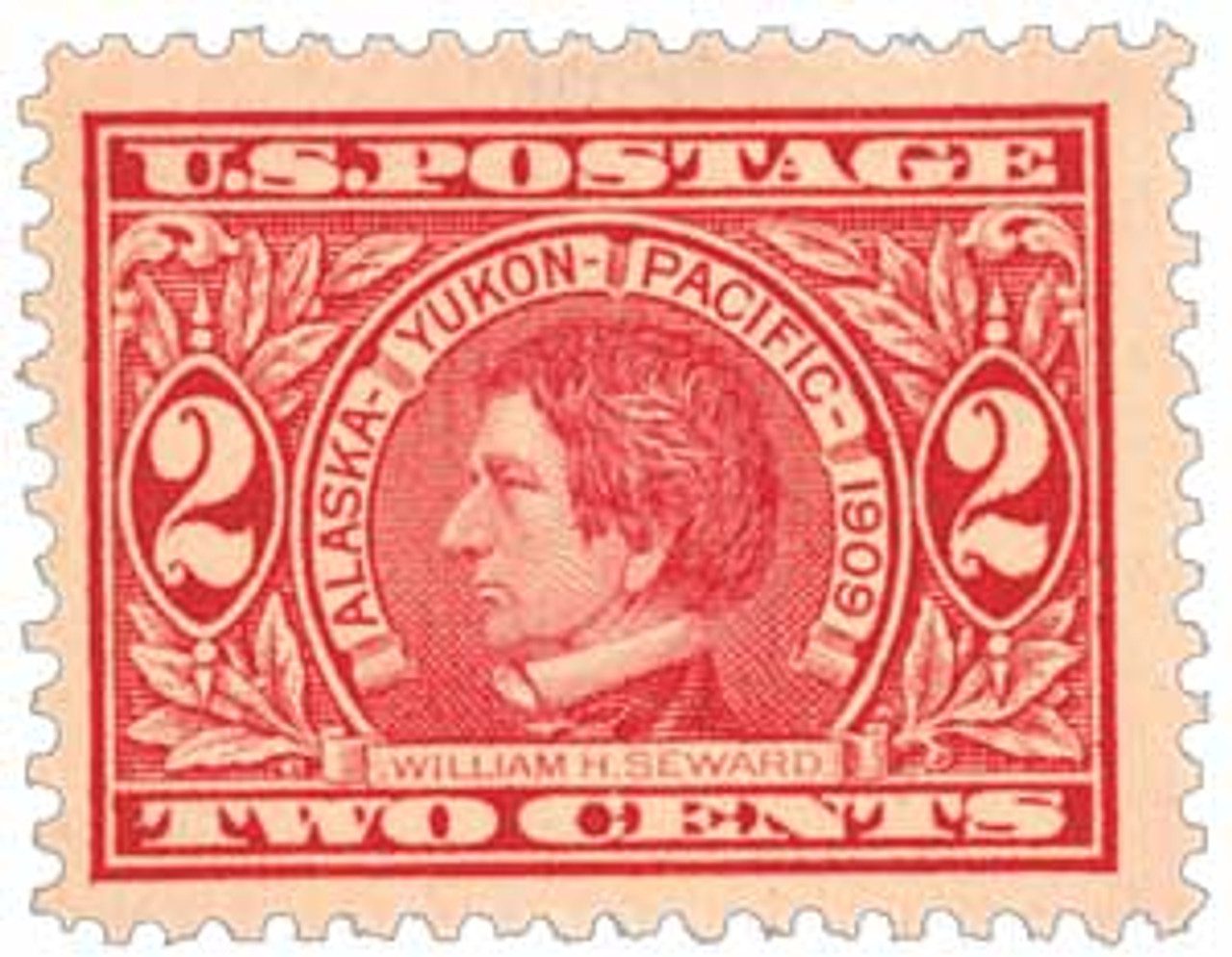 #370 - 1909 2c Seward, carmine, perf 12