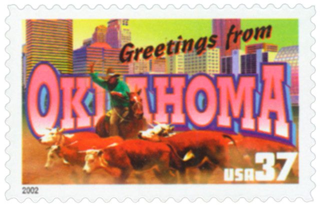 #3731 - 2002 37c Greetings from America: Oklahoma