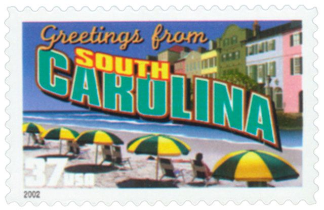 #3735 - 2002 37c Greetings from America: South Carolina