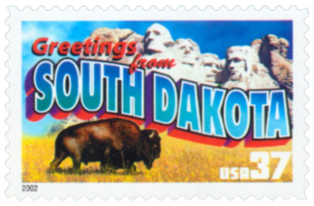 #3736 - 2002 37c Greetings from America: South Dakota
