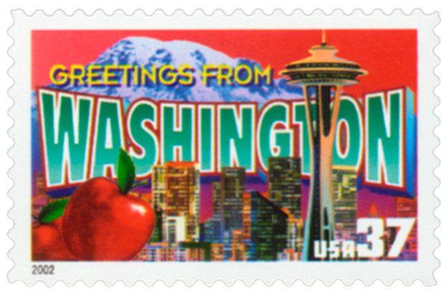#3742 - 2002 37c Greetings from America: Washington