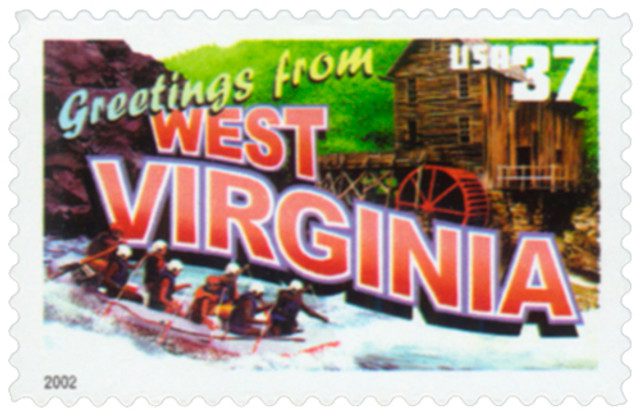 #3743 - 2002 37c Greetings from America: West Virginia