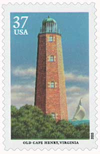 #3787
2003 37c Southeastern Lighthouses: Old Cape Henry, Virginia