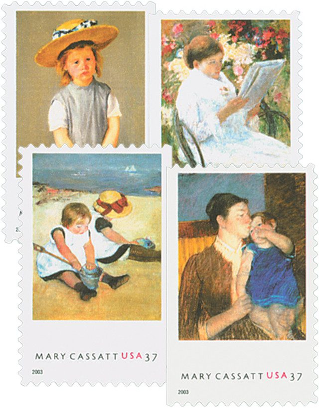 #3804-07 - 2003 37c Mary Cassatt Paintings, 4 stamps