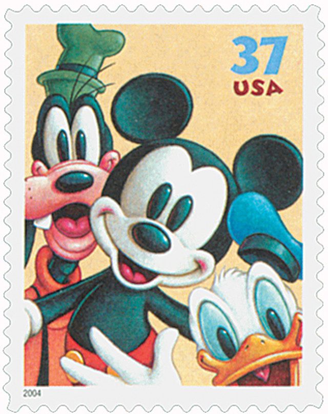 #3865 - 2004 37c Disney Characters: Goofy, Mickey, And Donald