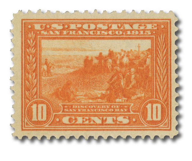 #400A
1913 10c Discovery of San Francisco Bay, Orange, Perf. 12