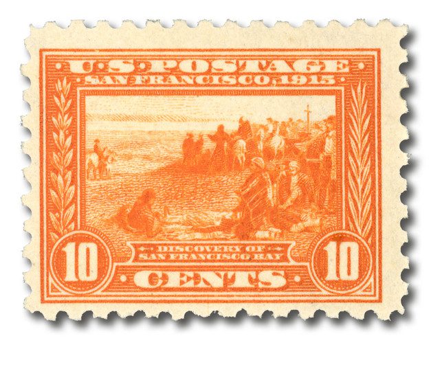 #404
1913 10c Discovery of San Francisco Bay, Orange, Perf. 10