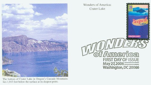 #4040 - 2006 39c Crater Lake, Deepest Lake