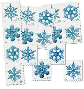 Geometric Snowflakes stamps receive Scott catalog numbers