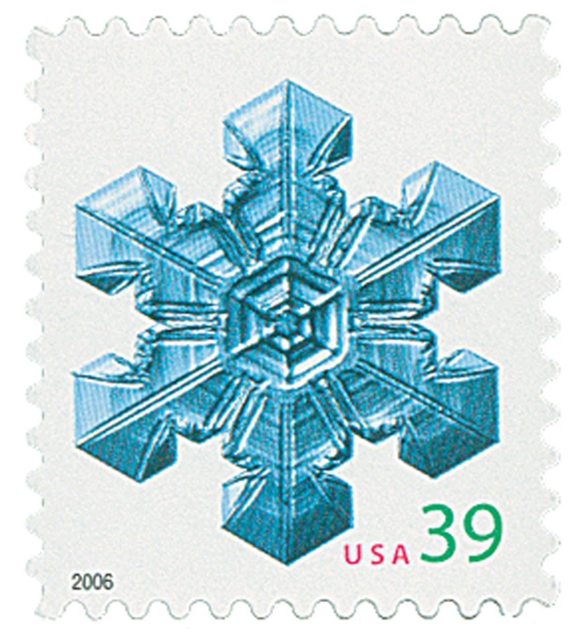 # 4103 - 2006 39c Contemporary Christmas: Large Center Snowflake