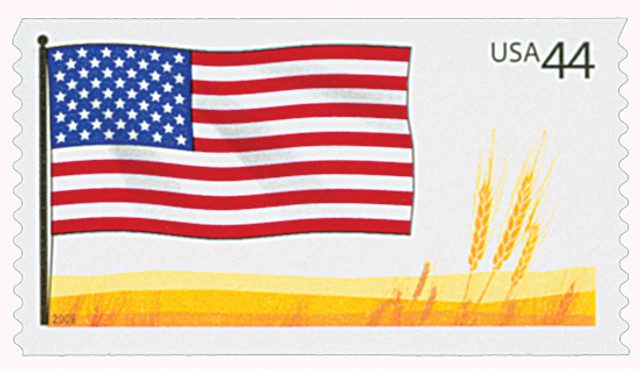 #4302 - 2009 44c Flags of Our Nation: Flag & Wheat