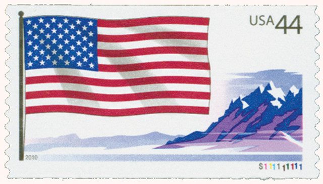 #4303 - 2010 44c Flags of Our Nation, Flag w/ Mountain