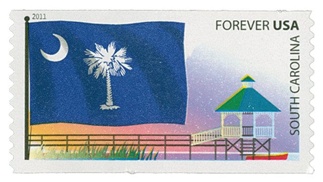#4320 - 2011 First-Class Forever Stamp, Flags of Our Nation: S.Carolina
