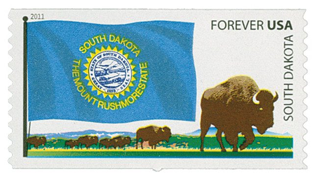 #4321 - 2011 First-Class Forever Stamp - Flags of Our Nation: S. Dakota