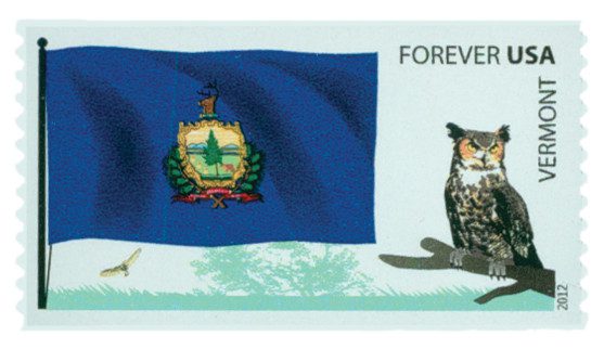 #4325
2012 First-Class Forever Stamp - Flags of Our Nation: Vermont