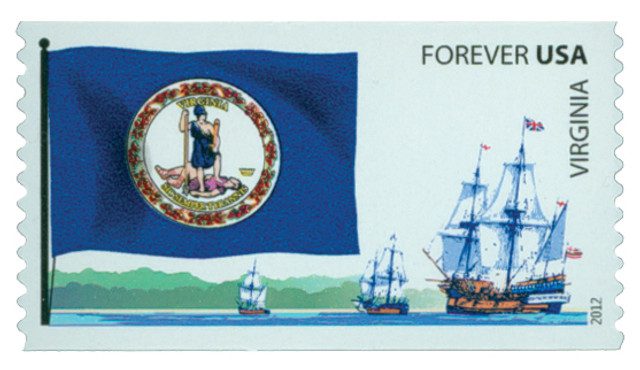 #4327 - 2012 First-Class Forever Stamp - Flags of Our Nation: Virginia