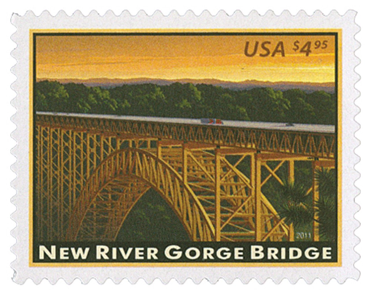 # 4511 - 2011 $4.95 New River Gorge Bridge, Priority Mail