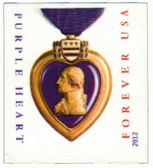 #4704a - 2012 First-Class Forever Stamp - Imperforate Purple Heart