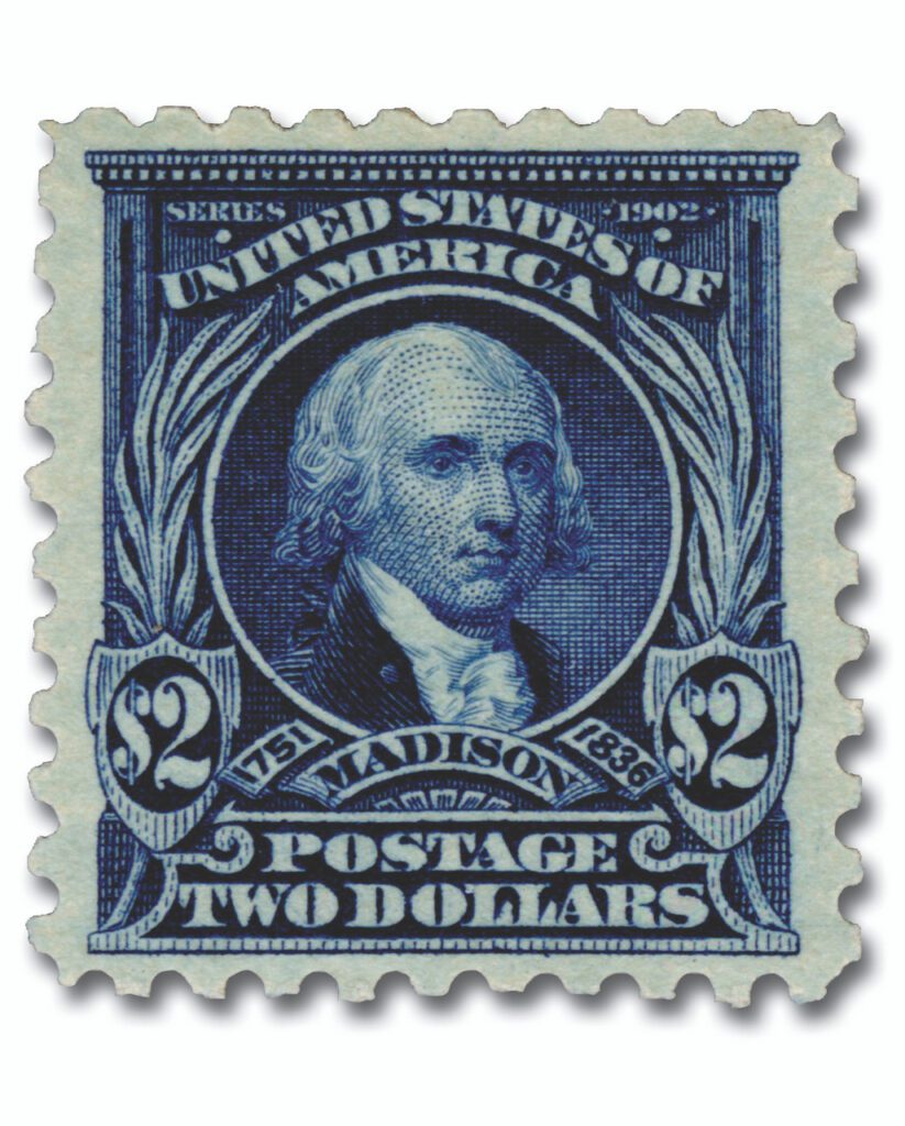 #479 - 1917 $2 James Madison, Dark Blue, Unwatermarked, Perf. 10