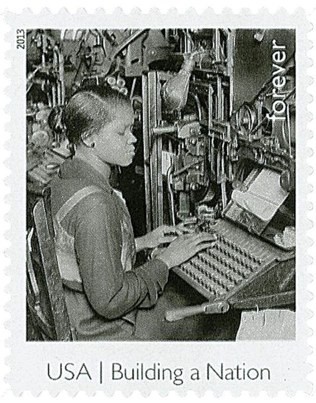 #4801e - 2013 First-Class Forever Stamp,Made in America: Linotype Operator