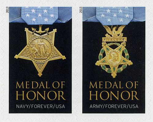 U.S. #4822-23 honors the 464 World War II Medal of Honor recipients. 