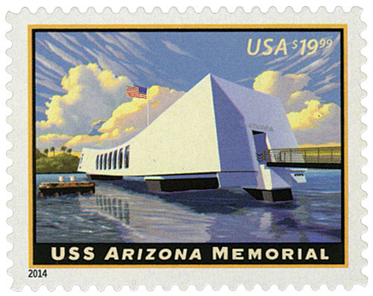 #4873 - 2014 $19.99 USS Arizona Memorial, Express Mail