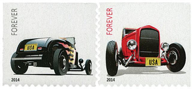 #4908-09 - 2014 First-Class Forever Stamp - Hot Rods