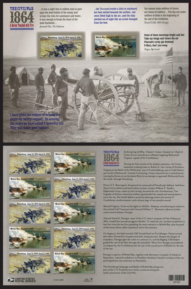 #4910-11b - 2014 First-Class Forever Stamp - Imperforate The Civil War Sesquicentennial, 1864