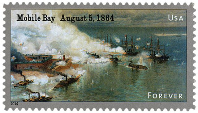 #4911 - 2014 First-Class Forever Stamp - The Civil War Sesquicentennial, 1864: The Battle of Mobile Bay