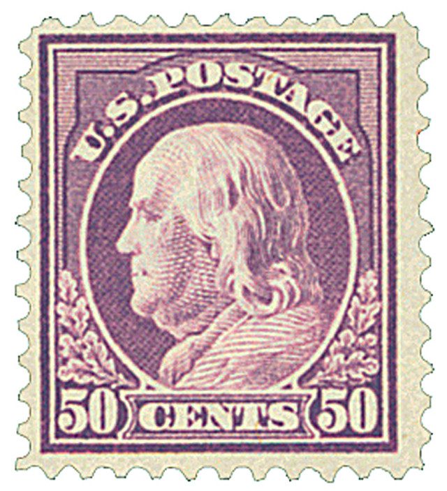 #517 - 1917 50c Franklin, red violet
