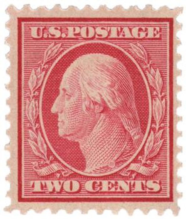 #519 - 1917 2c Washington, carmine, double line watermark, perf 11