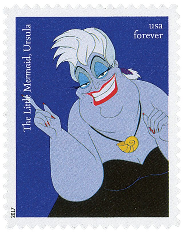 #5220 - 2017 First-Class Forever Stamp,Disney Villains: Ursula from "The Little Mermaid"
