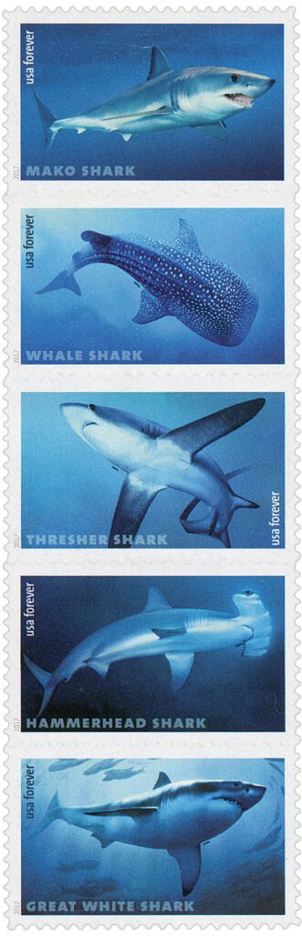 #5223-27 - 2017 First-Class Forever Stamp,Sharks