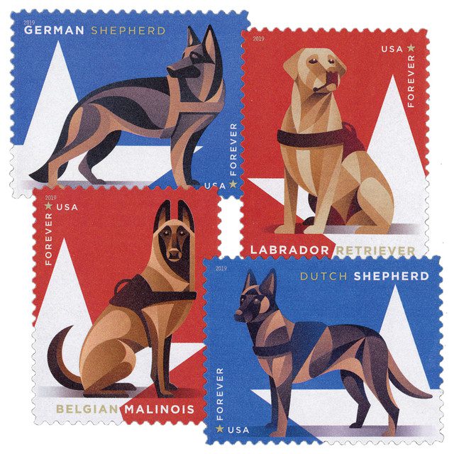 #5405-08
2019 First-Class Forever Stamp - Military Working Dogs