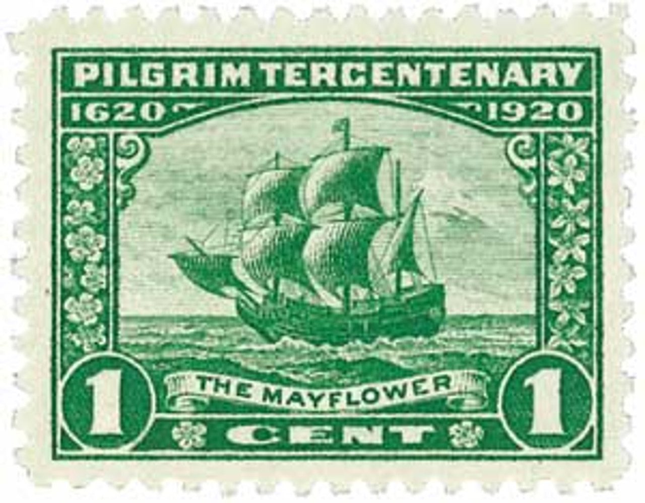 1920 1¢ Pilgrim Tercentenary: The Mayflower
