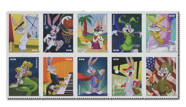 #5494-5503 - 2020 First-Class Forever Stamps - Bugs Bunny
